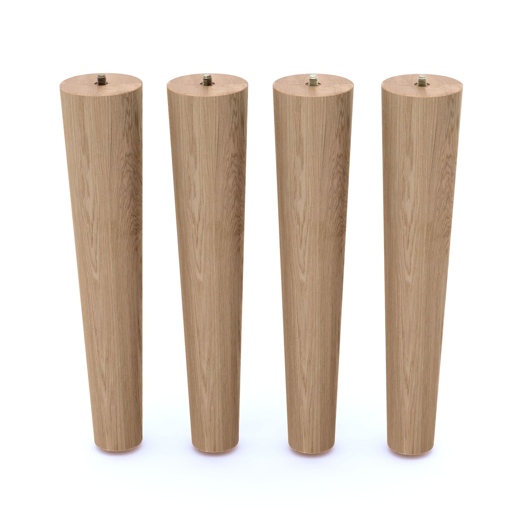 Round Tapered Table Legs (Solid Oak)